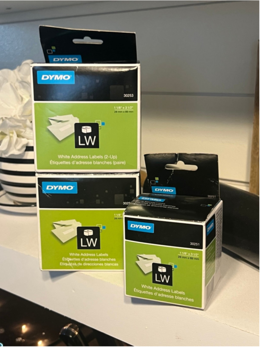 New DYMO LabelWriter White Address Labels 3 Boxes